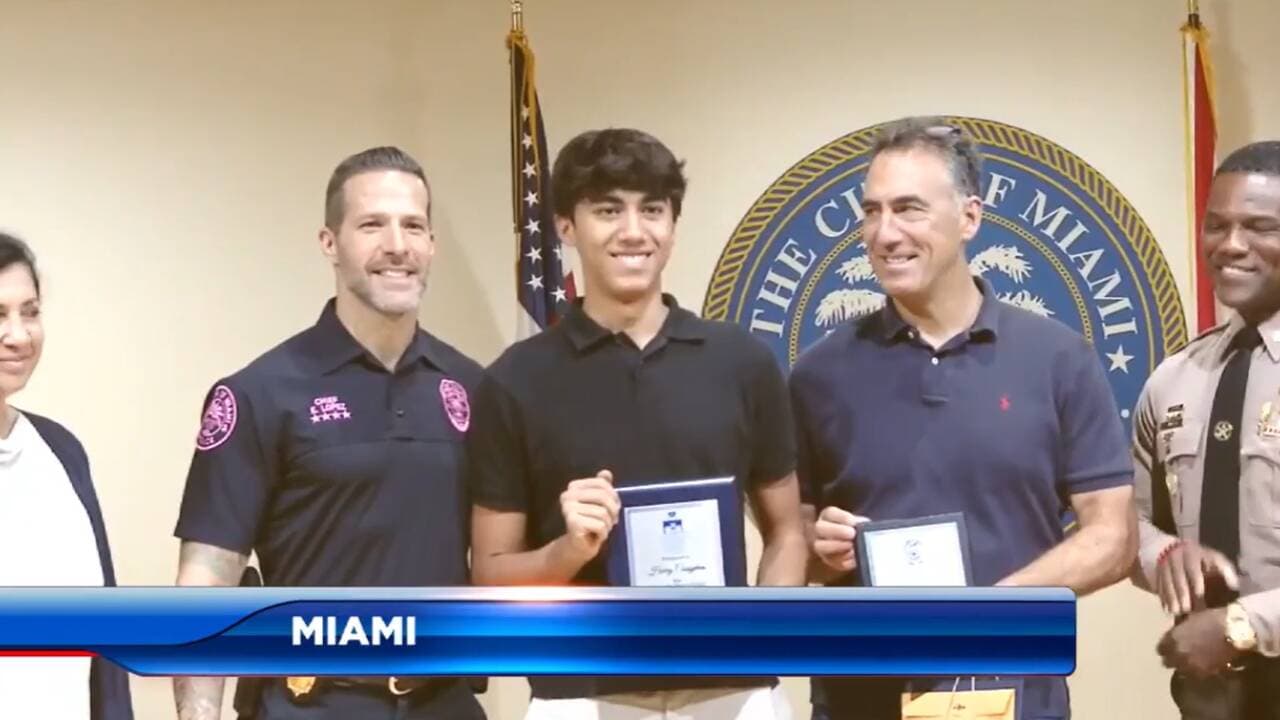 Miami teen tackles suspected thief after pepper spray, wins ‘Spider-Man’ honour