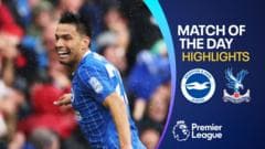 Gomez scores extraordinary goal as Brighton put five past Palace